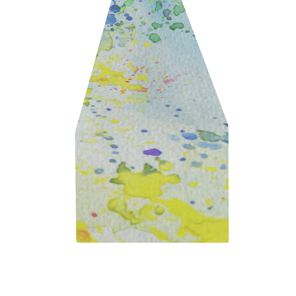 Watercolors splashes Table Runner 16x72 inch