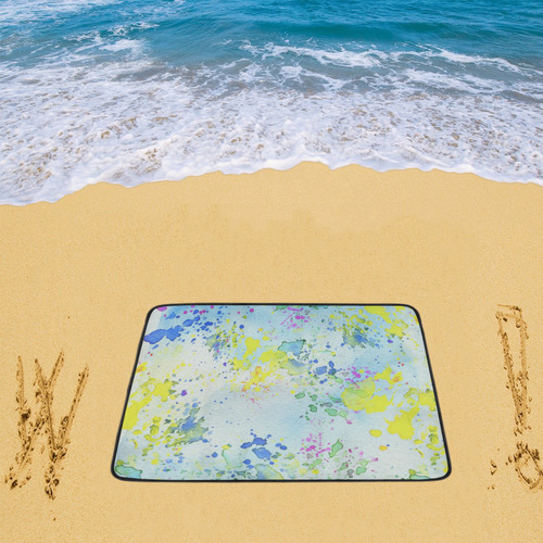 Watercolors splashes Beach Mat 78"x 60"