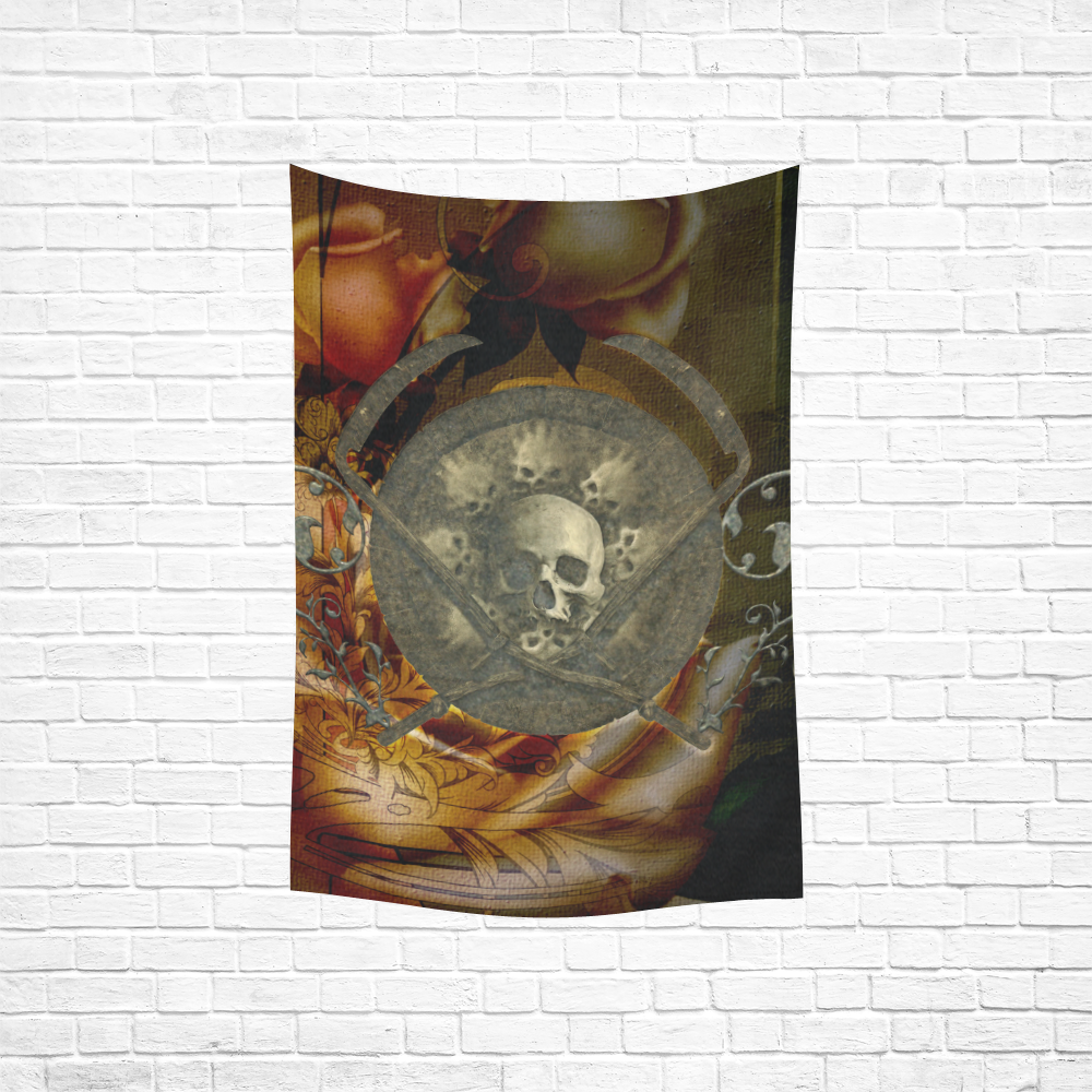 Awesome creepy skulls Cotton Linen Wall Tapestry 40"x 60"