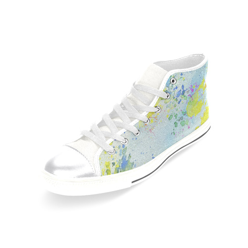 Watercolors splashes Women's Classic High Top Canvas Shoes (Model 017)