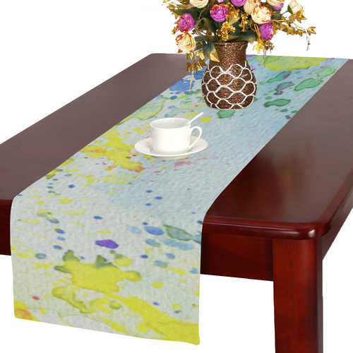 Watercolors splashes Table Runner 16x72 inch
