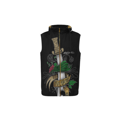 Symbolic Sword All Over Print Sleeveless Zip Up Hoodie for Kid (Model H16)