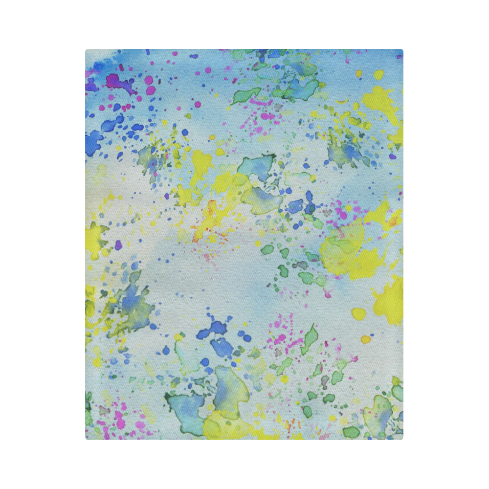 Watercolors splashes Duvet Cover 86"x70" ( All-over-print)