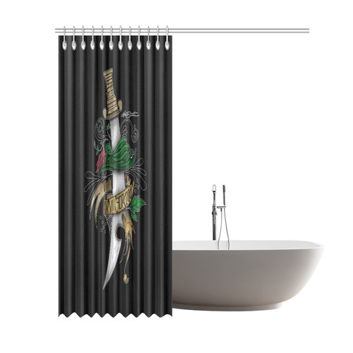 Symbolic Sword Shower Curtain 69"x84"