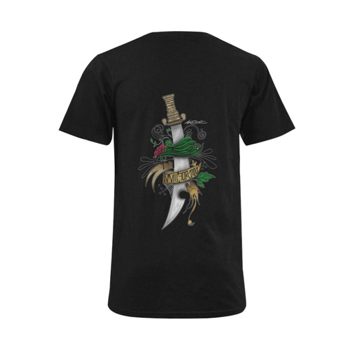 Symbolic Sword Men's V-Neck T-shirt  Big Size(USA Size) (Model T10)