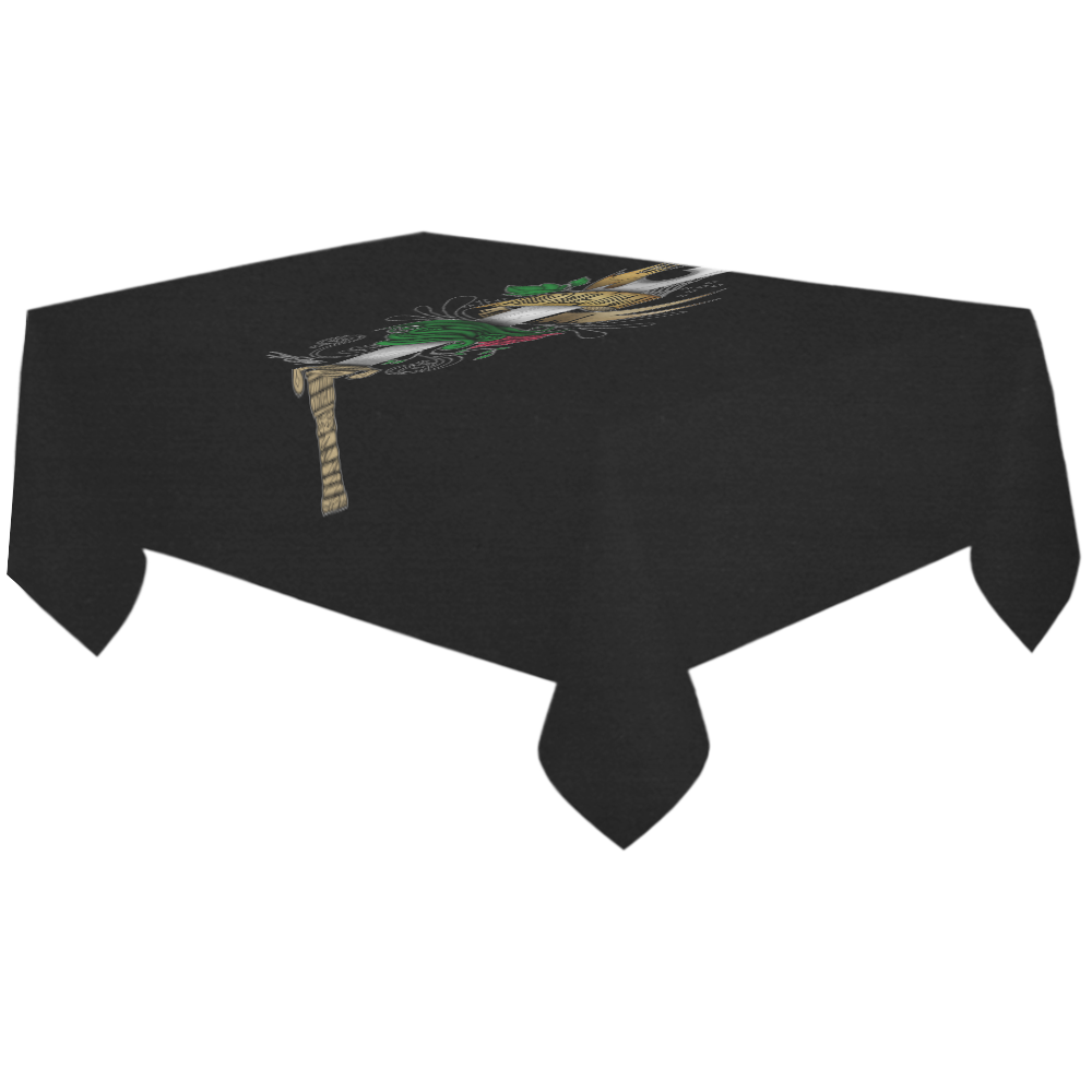 Symbolic Sword Cotton Linen Tablecloth 60"x120"
