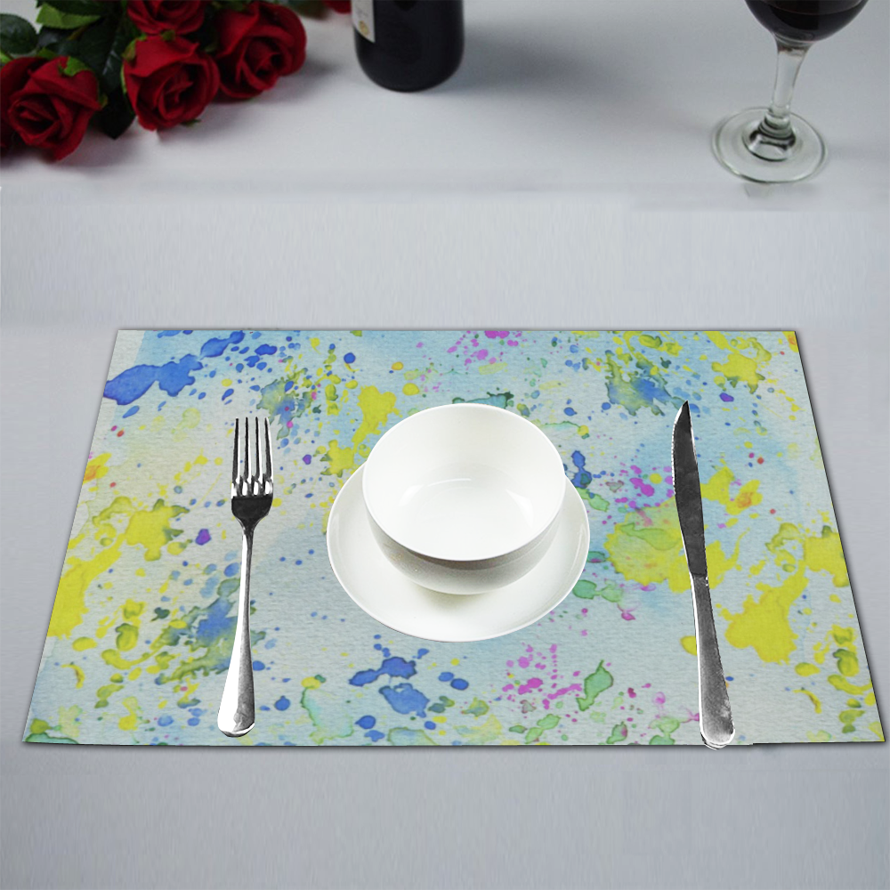 Watercolors splashes Placemat 12’’ x 18’’ (Set of 4)