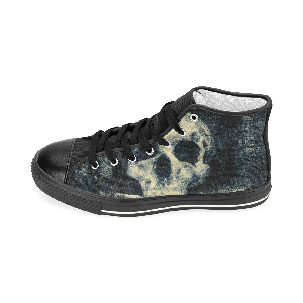 Man Skull In A Savage Temple Halloween Horror Women's Classic High Top Canvas Shoes (Model 017)