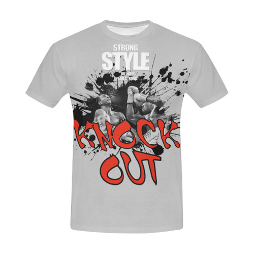 Strong Style Boxing KO All Over Print T-Shirt for Men (USA Size) (Model T40)
