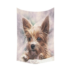 Darling Dogs 4 Cotton Linen Wall Tapestry 60"x 90"