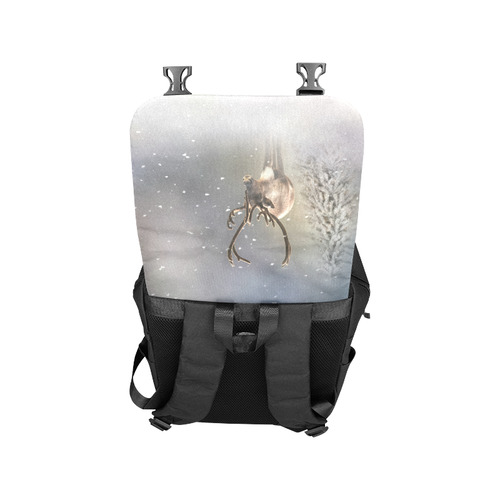 Santa Claus Reindeer in the snow Casual Shoulders Backpack (Model 1623)
