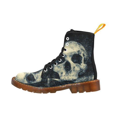 Man Skull In A Savage Temple Halloween Horror Martin Boots For Women Model 1203H