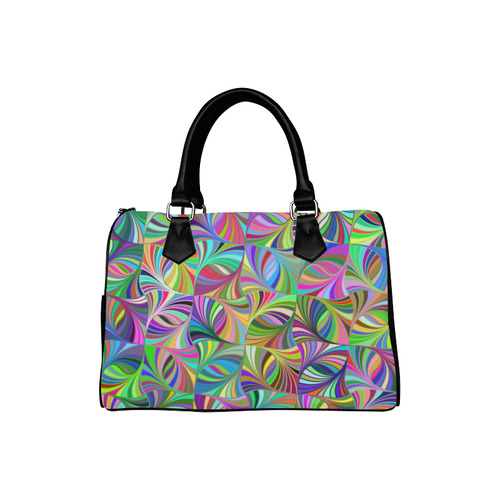 Colorful Red Blue Green Yellow Abstract Geometric Boston Handbag (Model 1621)