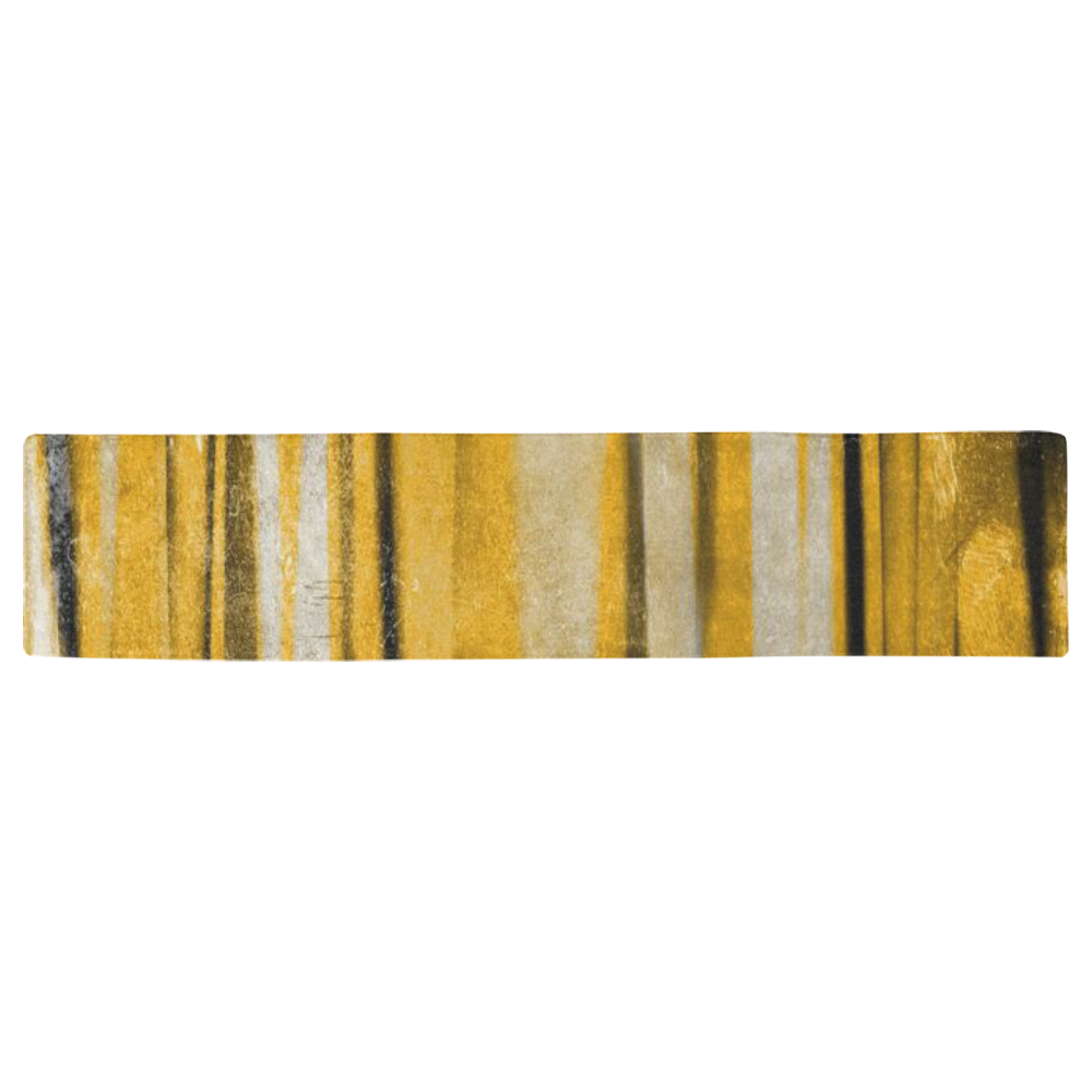 Golden copper stripes Table Runner 16x72 inch