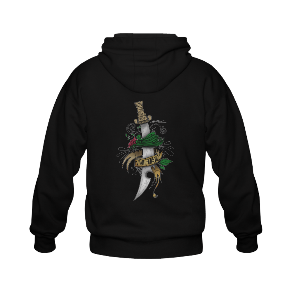 Symbolic Sword Gildan Full Zip Hooded Sweatshirt (Model H02)