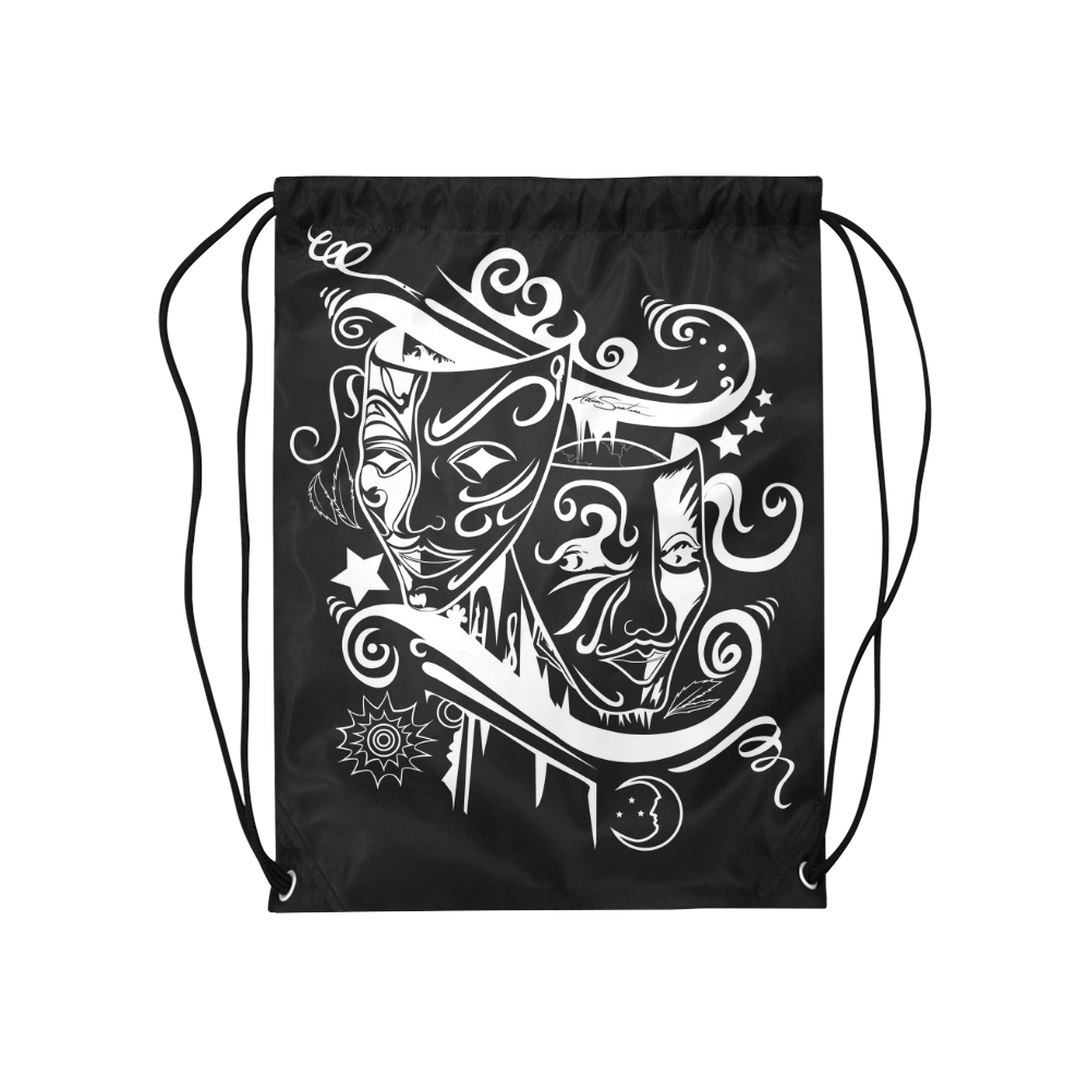 Zodiac - Gemini Medium Drawstring Bag Model 1604 (Twin Sides) 13.8"(W) * 18.1"(H)