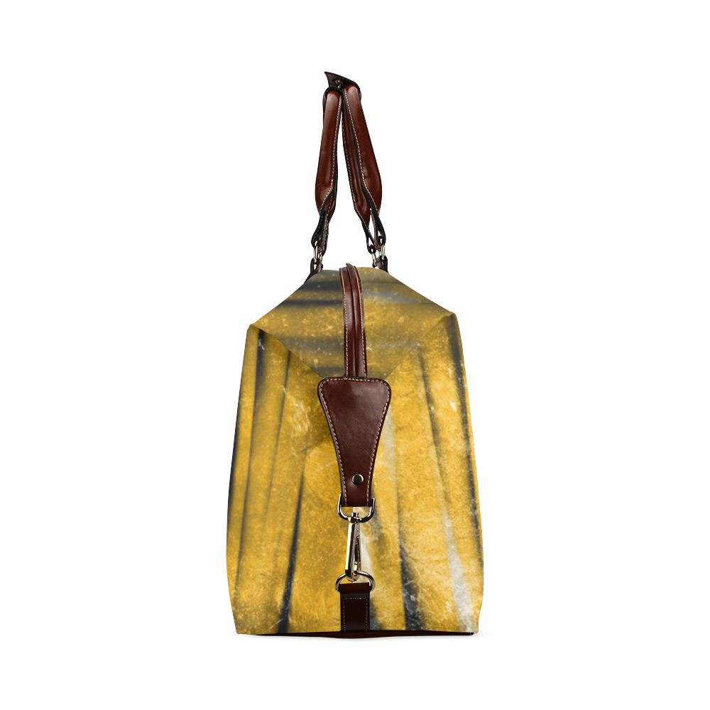 Golden copper stripes Classic Travel Bag (Model 1643) Remake