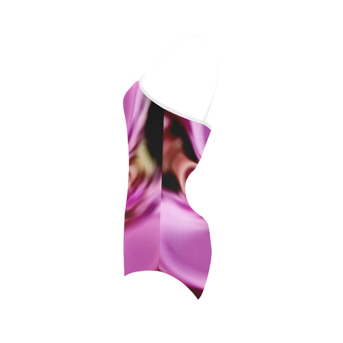 Purple fragrances design Strap Swimsuit ( Model S05)
