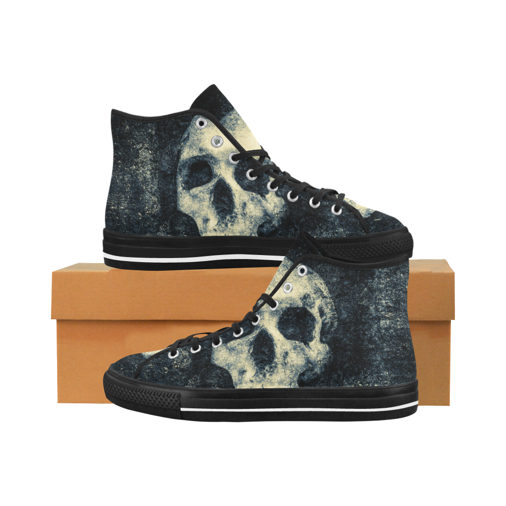 Man Skull In A Savage Temple Halloween Horror Vancouver H Men's Canvas Shoes/Large (1013-1)