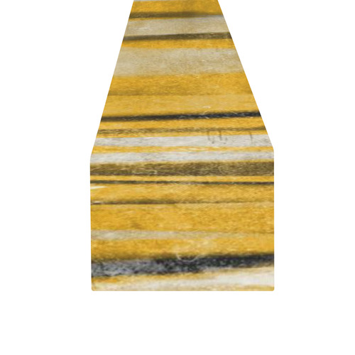 Golden copper stripes Table Runner 16x72 inch