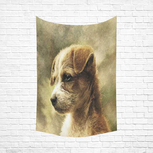 Darling Dogs 3 Cotton Linen Wall Tapestry 60"x 90"