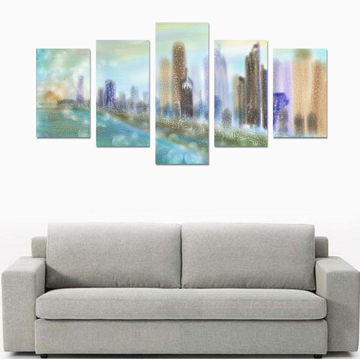 chicago skyline Canvas Print Sets C (No Frame)