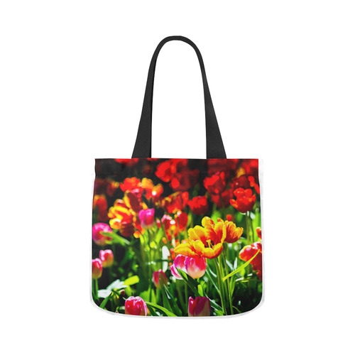 Colorful tulip flowers chic spring floral beauty Canvas Tote Bag 02 Model 1603 (Two sides)