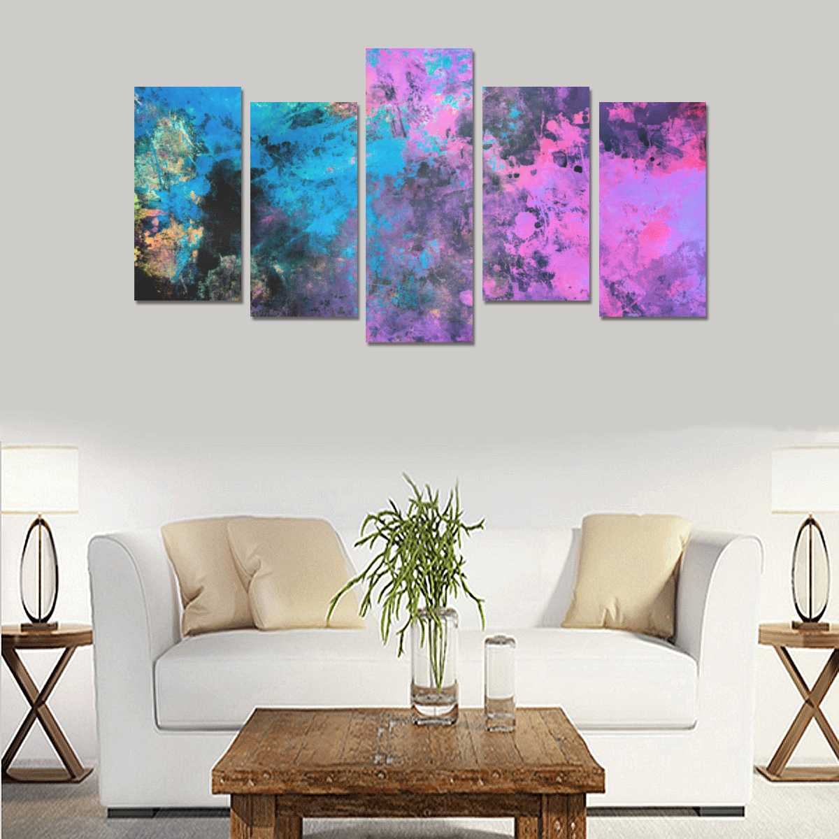 abstraction colors Canvas Print Sets E (No Frame)