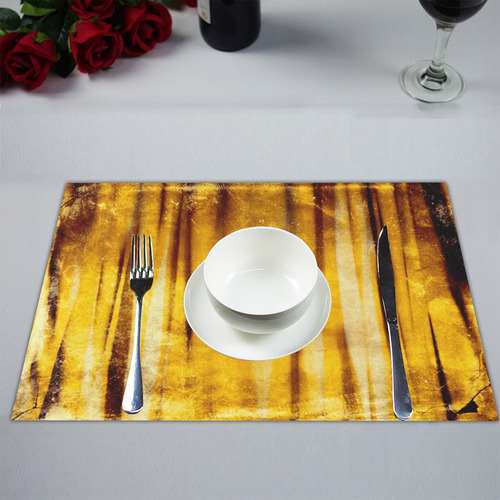 Golden copper stripes Placemat 14’’ x 19’’ (Set of 4)