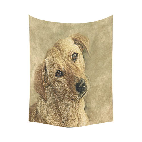 Darling Dogs 1 Cotton Linen Wall Tapestry 60"x 80"