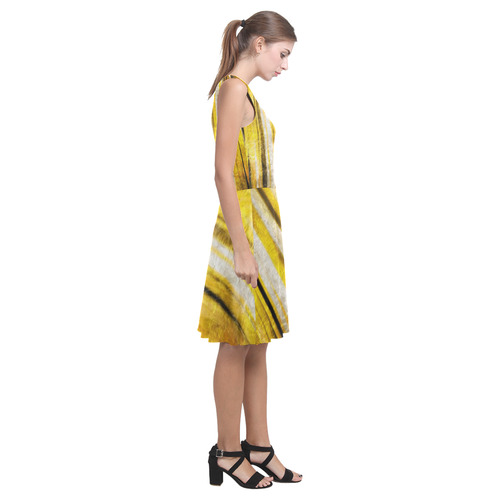 Golden stripes Atalanta Casual Sundress(Model D04)