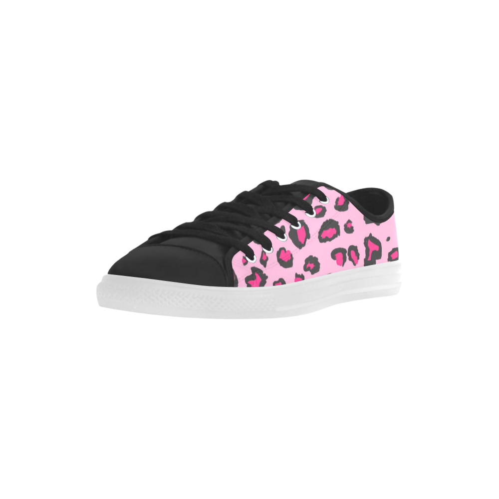 Pink Leopard Aquila Microfiber Leather Women's Shoes (Model 031)