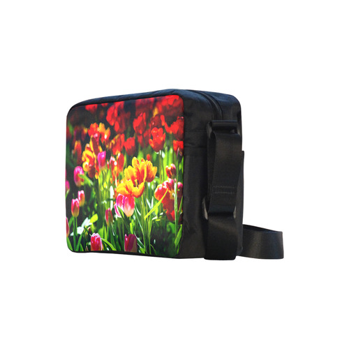 Colorful tulip flowers chic spring floral beauty Classic Cross-body Nylon Bags (Model 1632)