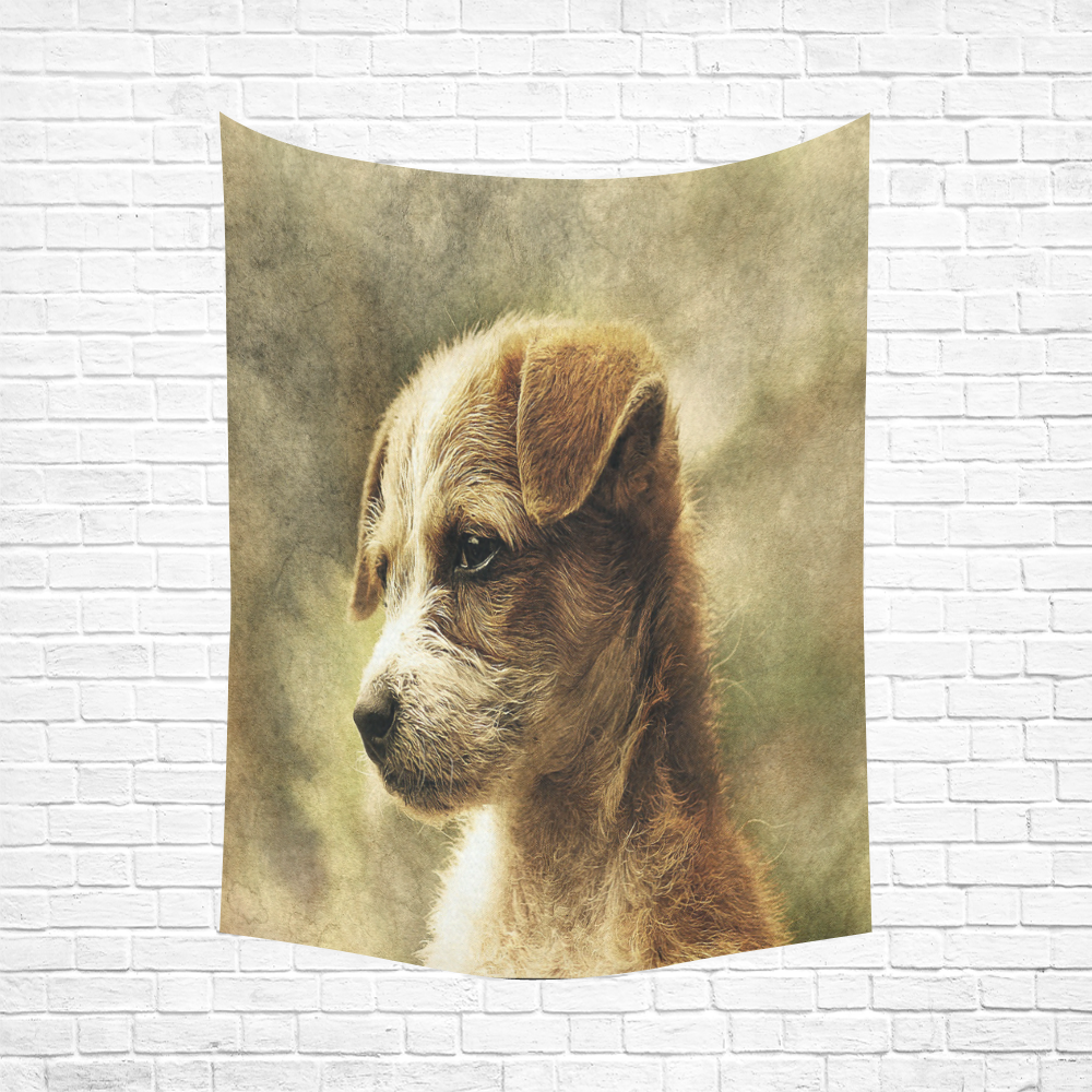 Darling Dogs 3 Cotton Linen Wall Tapestry 60"x 80"