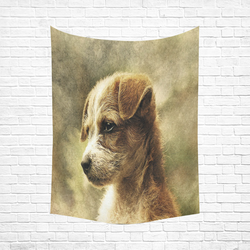 Darling Dogs 3 Cotton Linen Wall Tapestry 60"x 80"