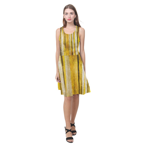 Golden stripes Atalanta Casual Sundress(Model D04)