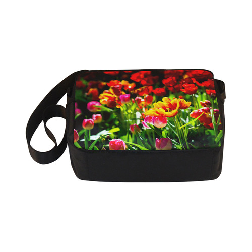 Colorful tulip flowers chic spring floral beauty Classic Cross-body Nylon Bags (Model 1632)