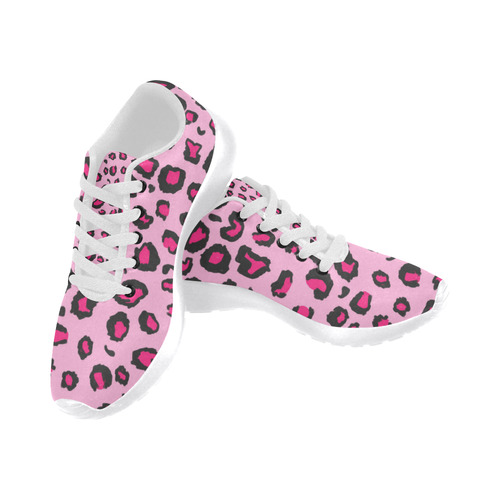 Pink Leopard Women's Running Shoes/Large Size (Model 020)