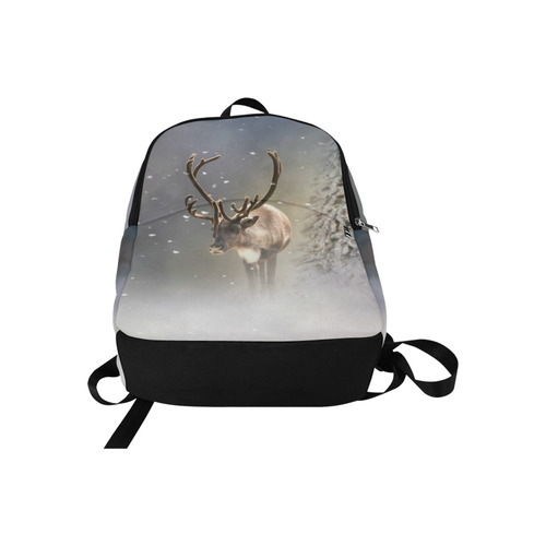 Santa Claus Reindeer in the snow Fabric Backpack for Adult (Model 1659)