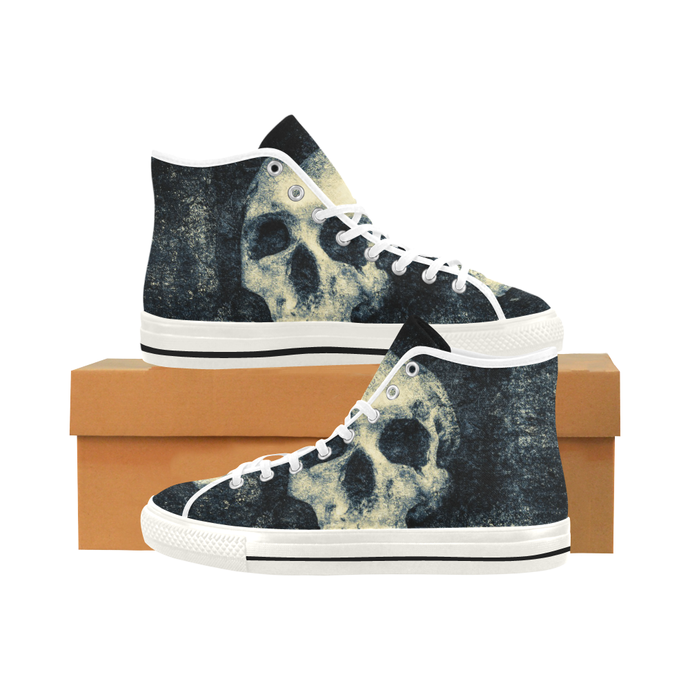 Man Skull In A Savage Temple Halloween Horror Vancouver H Men's Canvas Shoes (1013-1)