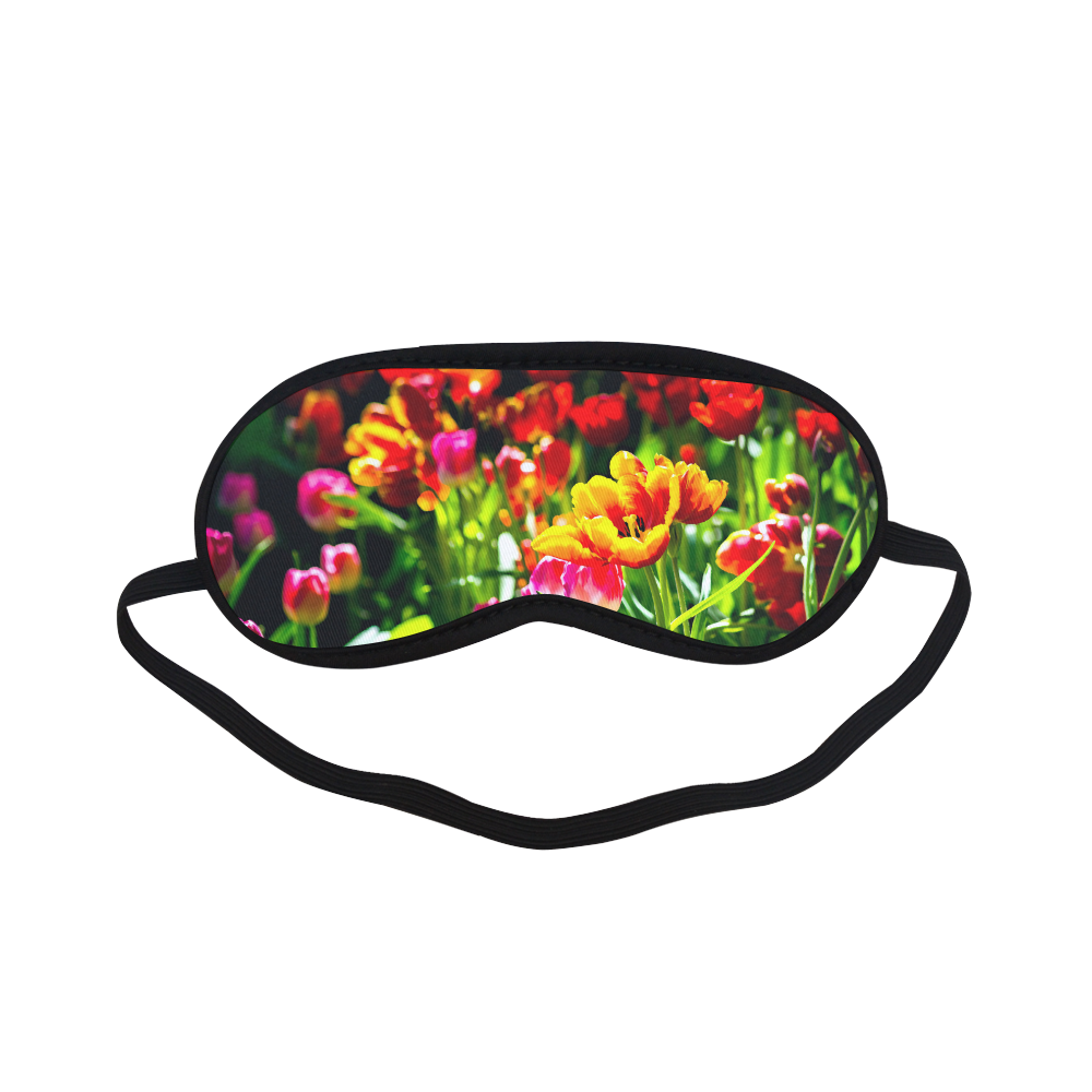 Colorful tulip flowers chic spring floral beauty Sleeping Mask