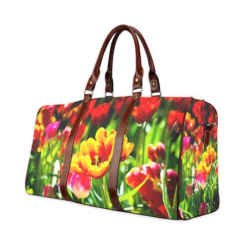Tulip Flower Colorful Beautiful Spring Floral Waterproof Travel Bag/Small (Model 1639)