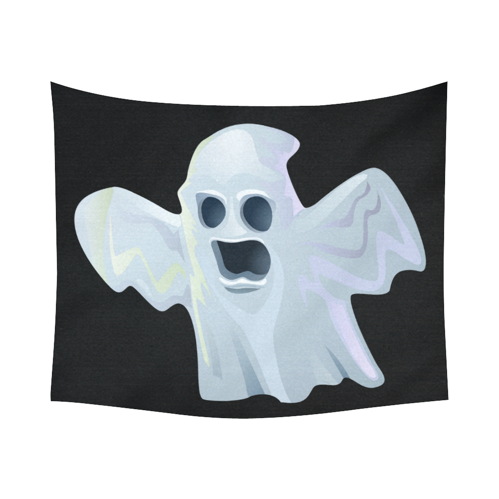 Scary White Sheet Halloween Ghost Costume Cotton Linen Wall Tapestry 60"x 51"