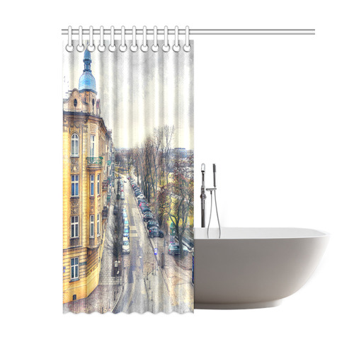 Cracow Krakow city art Shower Curtain 60"x72"