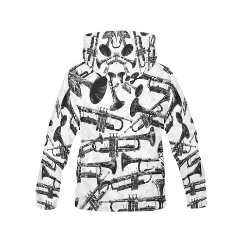 Trumpet Ink Print Hoodie All Over Print Hoodie for Men (USA Size) (Model H13)