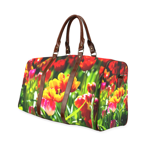 Tulip Flower Colorful Beautiful Spring Floral Waterproof Travel Bag/Small (Model 1639)