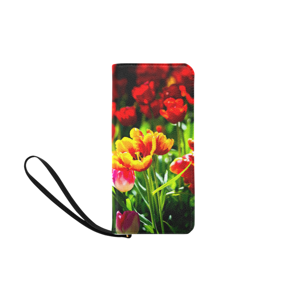 Colorful tulip flowers chic spring floral beauty Women's Clutch Purse (Model 1637)