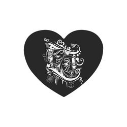 Zodiac - Gemini Heart-shaped Mousepad