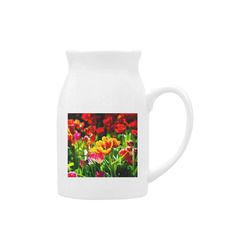 Tulip Flower Colorful Beautiful Spring Floral Milk Cup (Large) 450ml