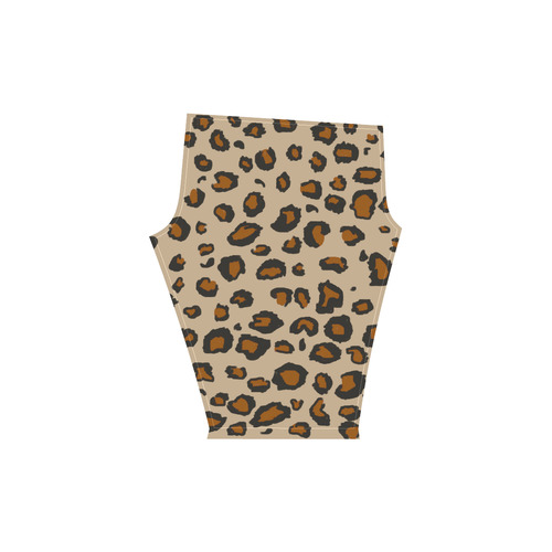 Leopard Print Women's Low Rise Capri Leggings (Invisible Stitch) (Model L08)